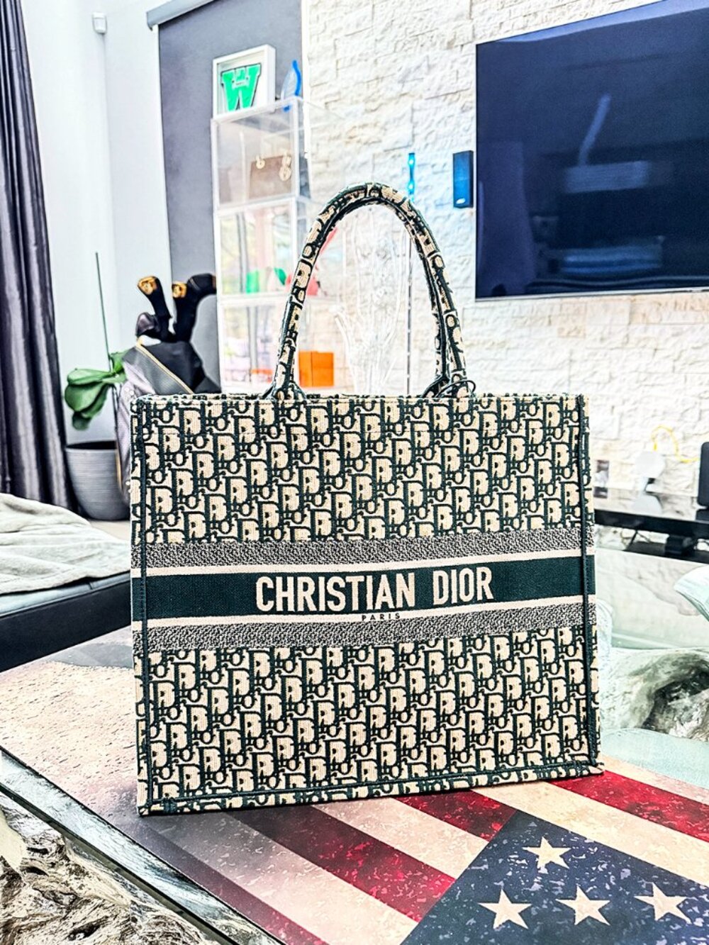 Christian Dior Oblique Canvas Tote Bag